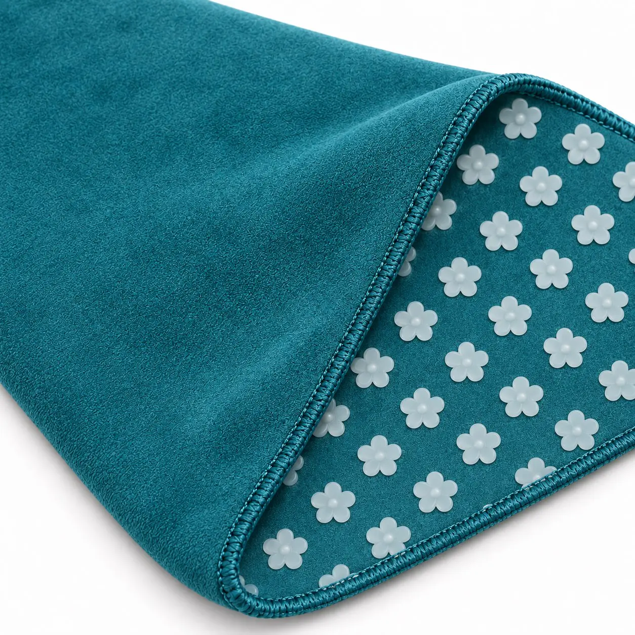 Custom Suede Yoga Towel with Plum Blossom Silicone Grips (YJ-107)