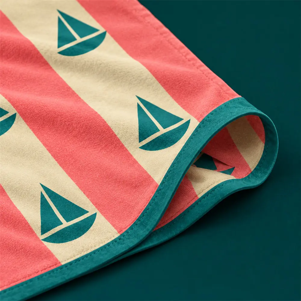 Custom Nautical Microfiber Beach Towel | YJ-307