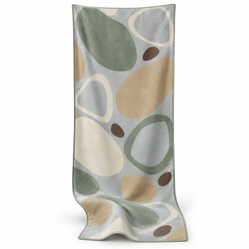 Custom Pebble Print Microfiber Beach Towel | YJ-308
